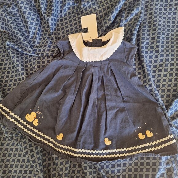 blue dress with ducks gymboree 0-3 months - Picture 1 of 6